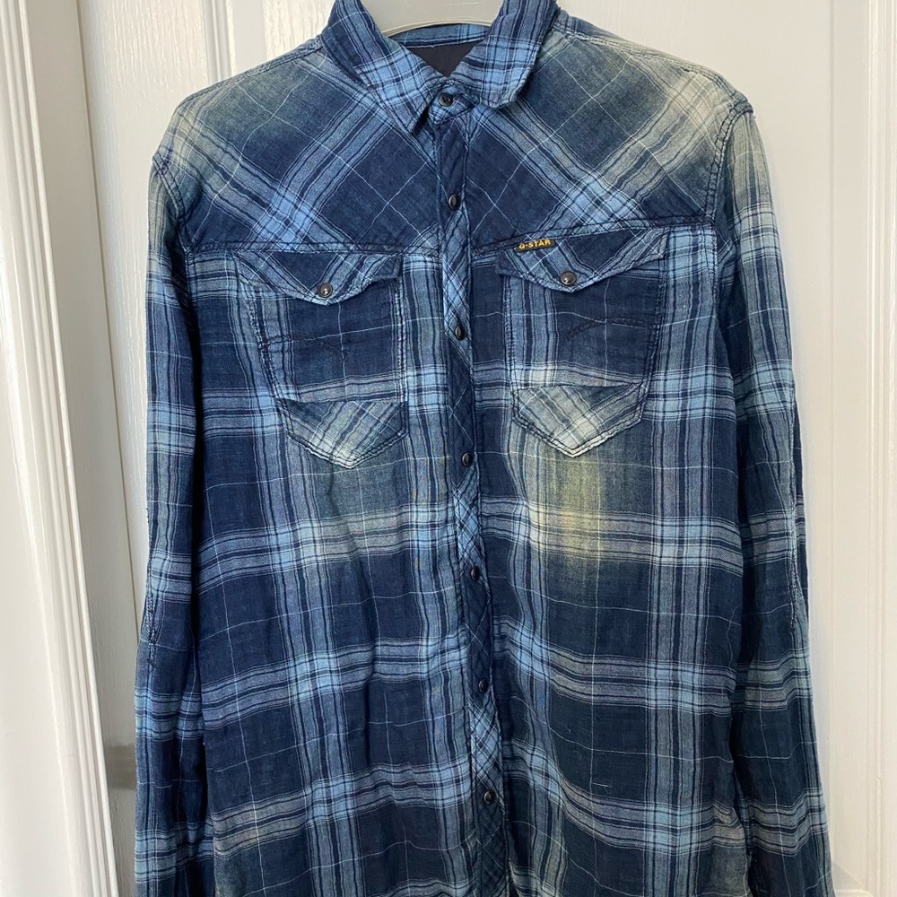 G star check shirt